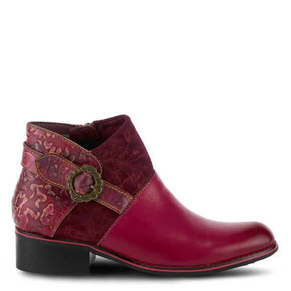 L’Artiste by Spring Step Womens Tiatia Leather Ankle Bootie - Bordeaux NEW - Picture 4 of 8